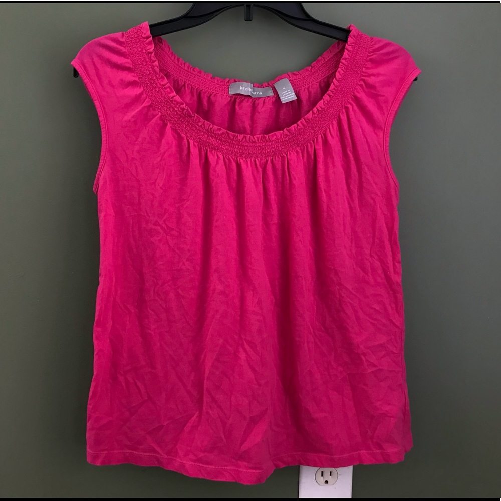 Liz Claiborne Pink Cap Sleeve Top